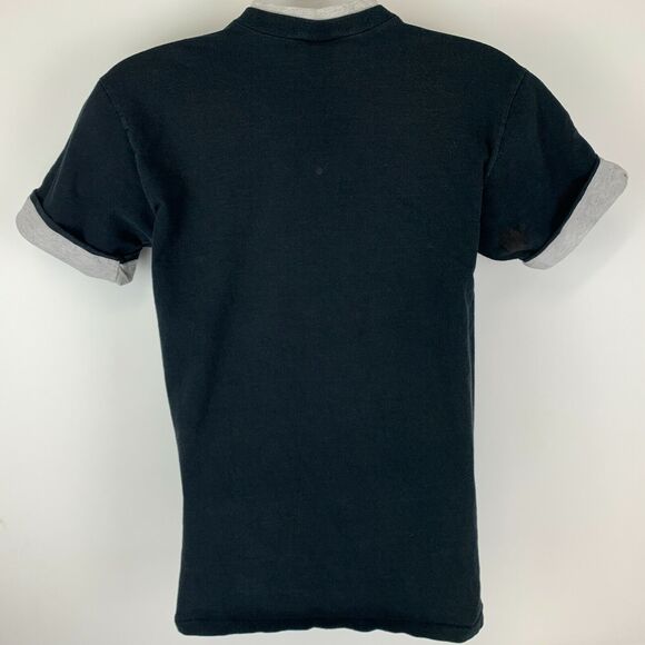 Vintage Pittsburgh Pirates T Shirt Mens Medium 90s MLB Baseball Flip Cuffs Black - Picture 2 of 9